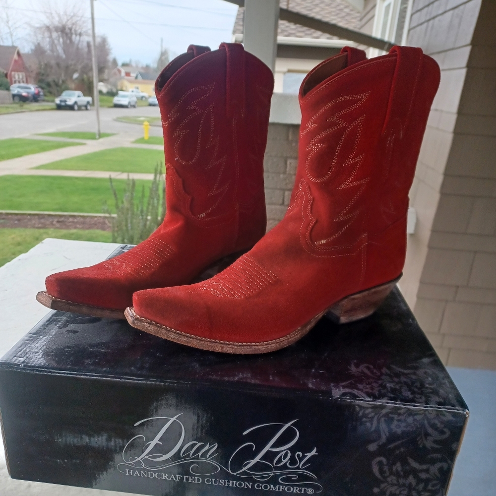 Dan Post Women's Bold Red Ankle Boots